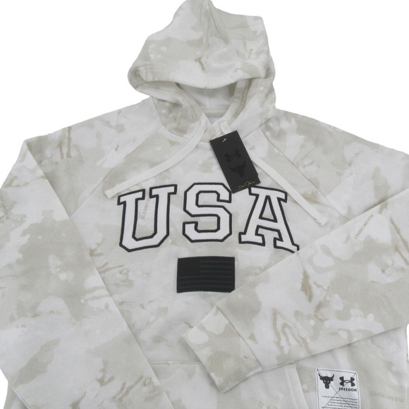 Project Rock Under Armour Men Vet Day camo fleece hoodie NWT - Picture 7 of 7